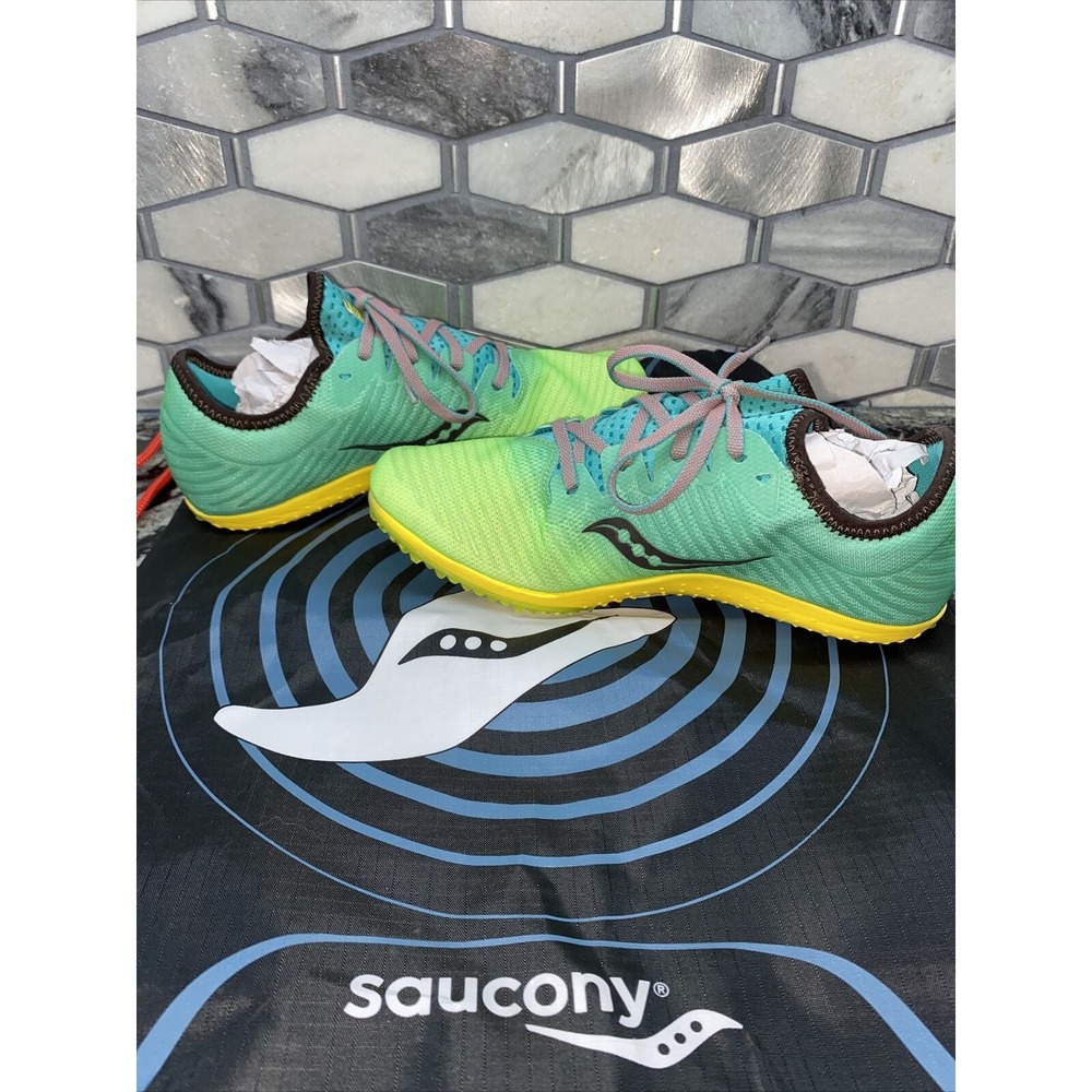 Saucony Womens Carrera Xc4 Flat Track & Field Shoe Blue Mutant sz 7.5 NEW